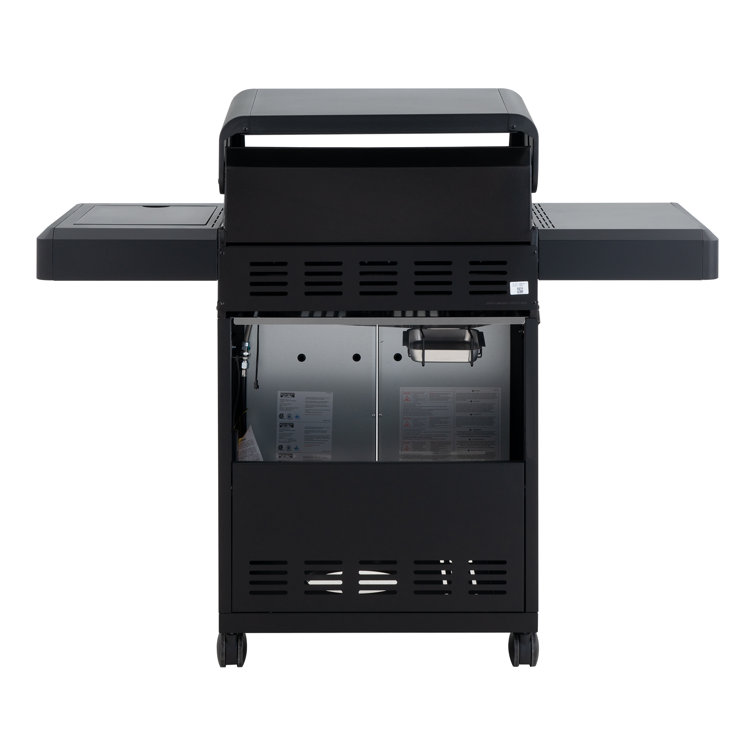 Mesa Black Stainless Steel 3-Burner Propane Gas Grill with Side Burner