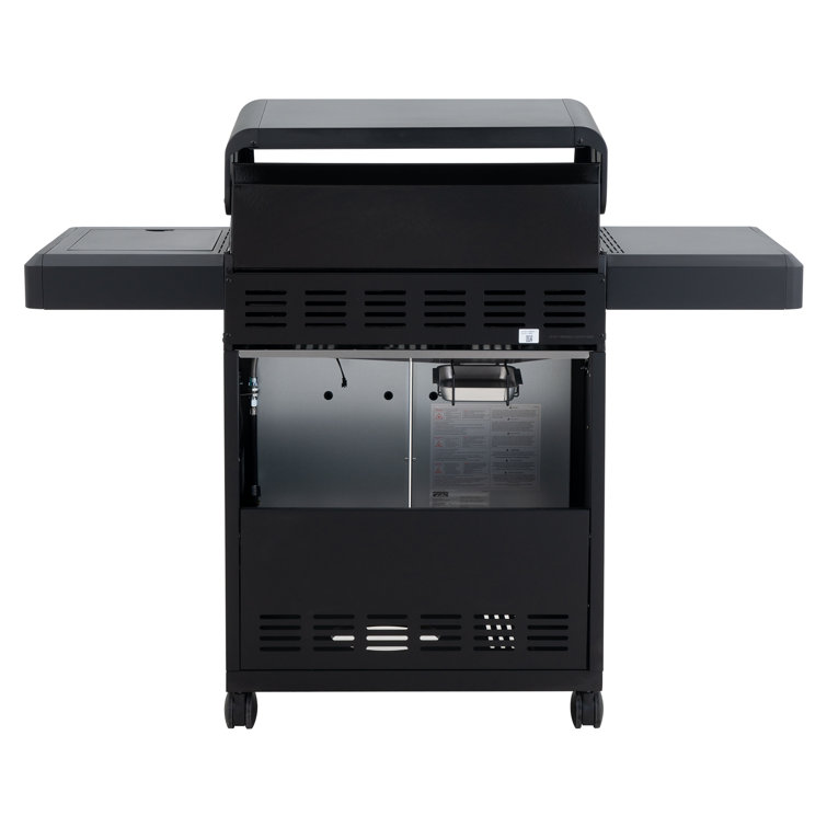 Mesa Black Stainless Steel 4-Burner Propane Gas Grill with Side Burner