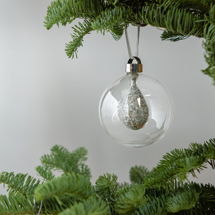 Clear Crystal Joy Hanging Christmas Ornament
