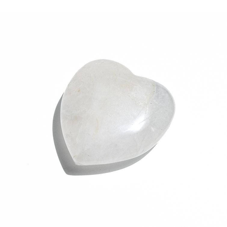 White Crystal Heart-Shaped Accent Object, 4"