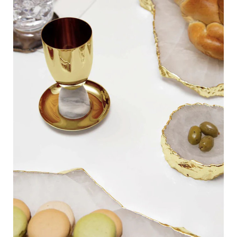 Gold and Marble Modern Kiddush Cup