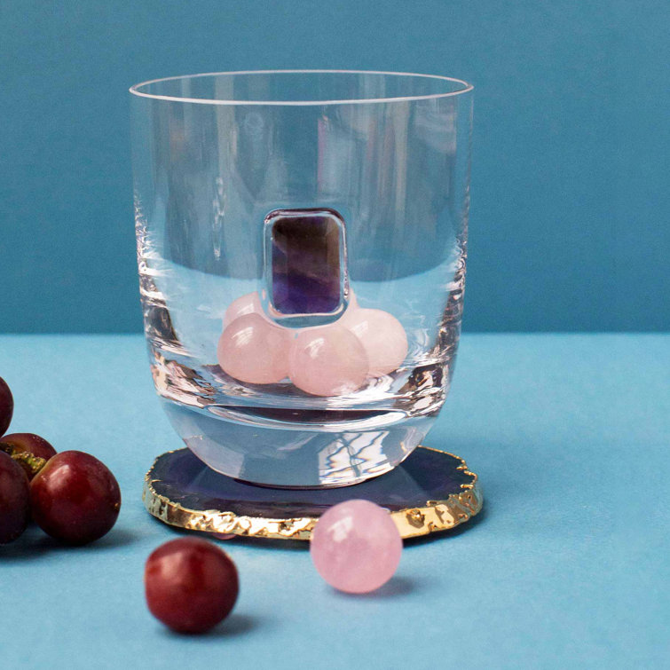 Blush Rose Quartz Reusable Ice Cubes Set of Six