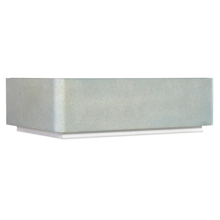 Gray and White Rectangular Wood and Glass Cocktail Table