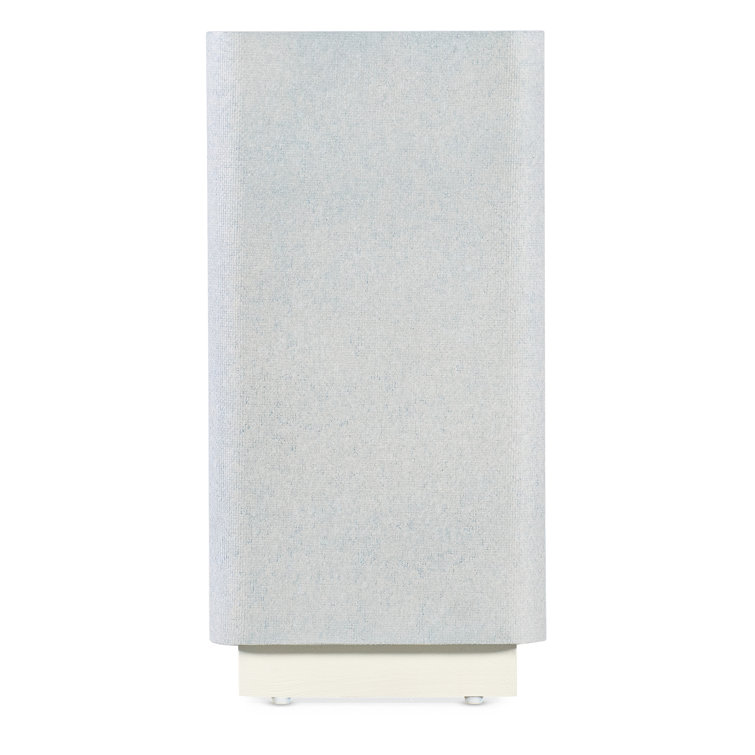 Gray and White Coastal Square Wood and Glass End Table