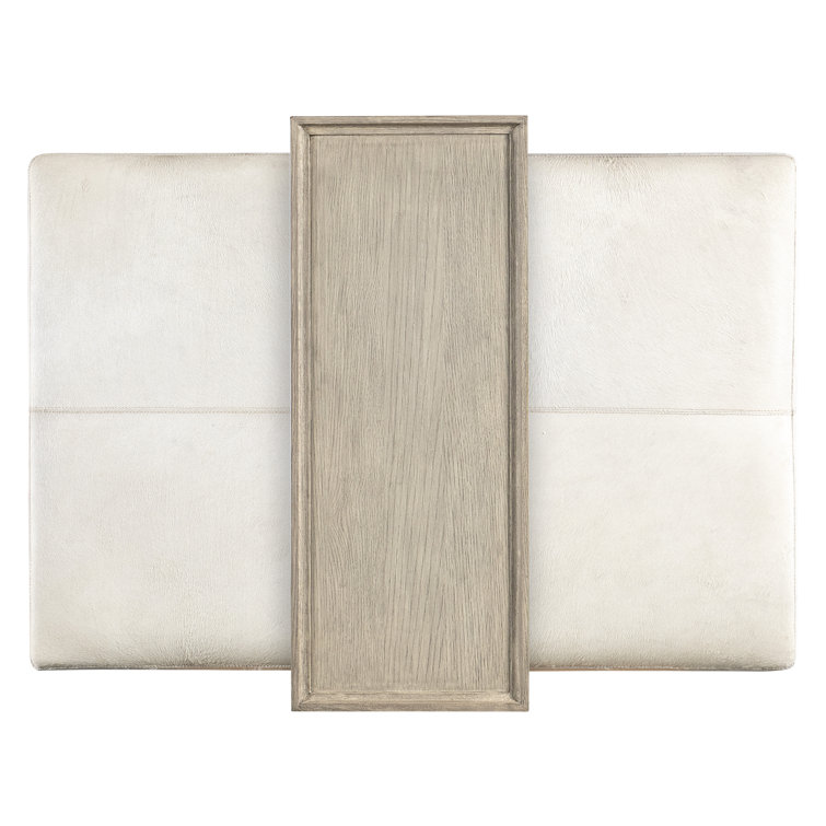 Transitional Brown Cream Wood Metal Rectangular Coffee Table with Storage