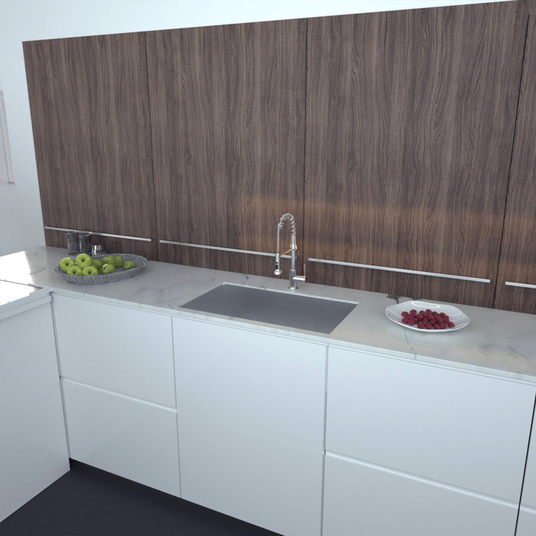 32'' Stainless Steel Undermount Single Bowl Kitchen Sink with Accessories