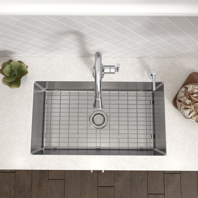 Stainless Steel Pull-Down Kitchen Faucet with Soap Dispenser