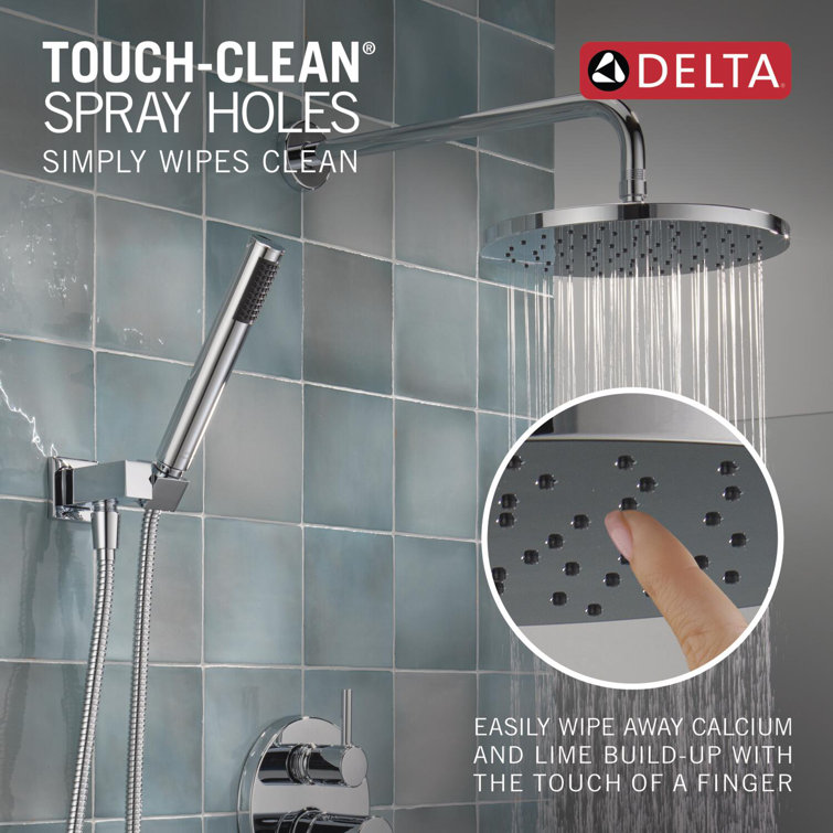 Chrome Multi-Head Rain Shower System with Handheld Spray