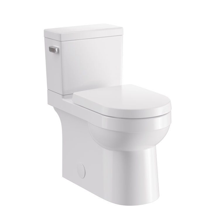White High Efficiency Two-Piece Elongated Toilet with Soft Close Lid