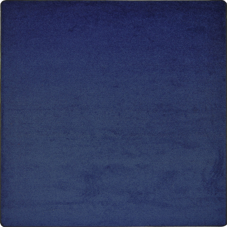 Midnight Sky Square Tufted Synthetic Kids Area Rug 6' x 6'