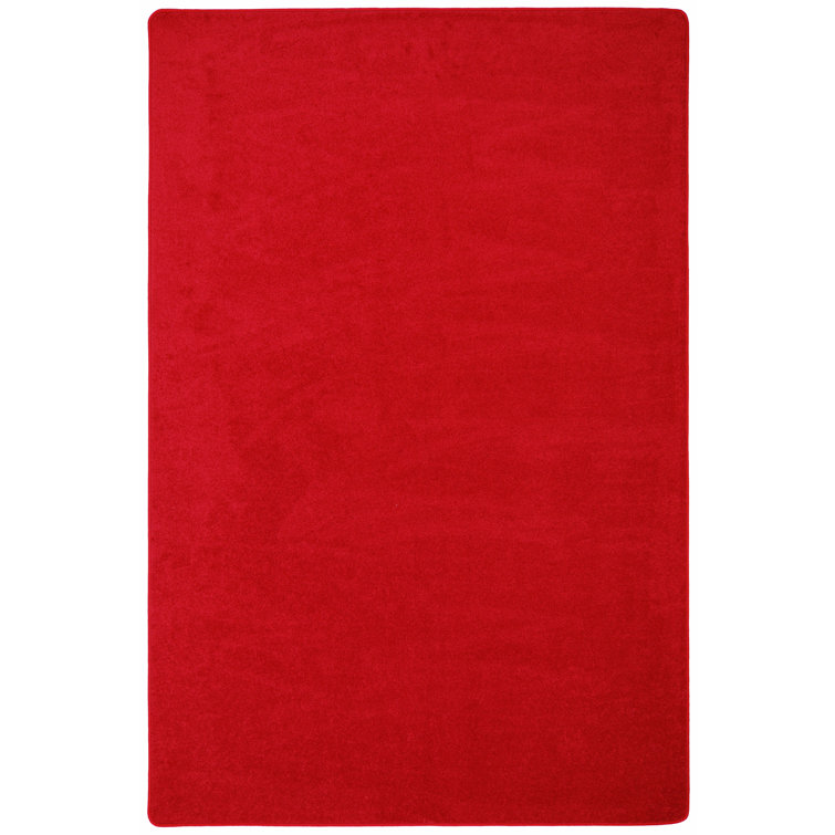 Endurance Red 6' x 9' Tufted Synthetic Area Rug
