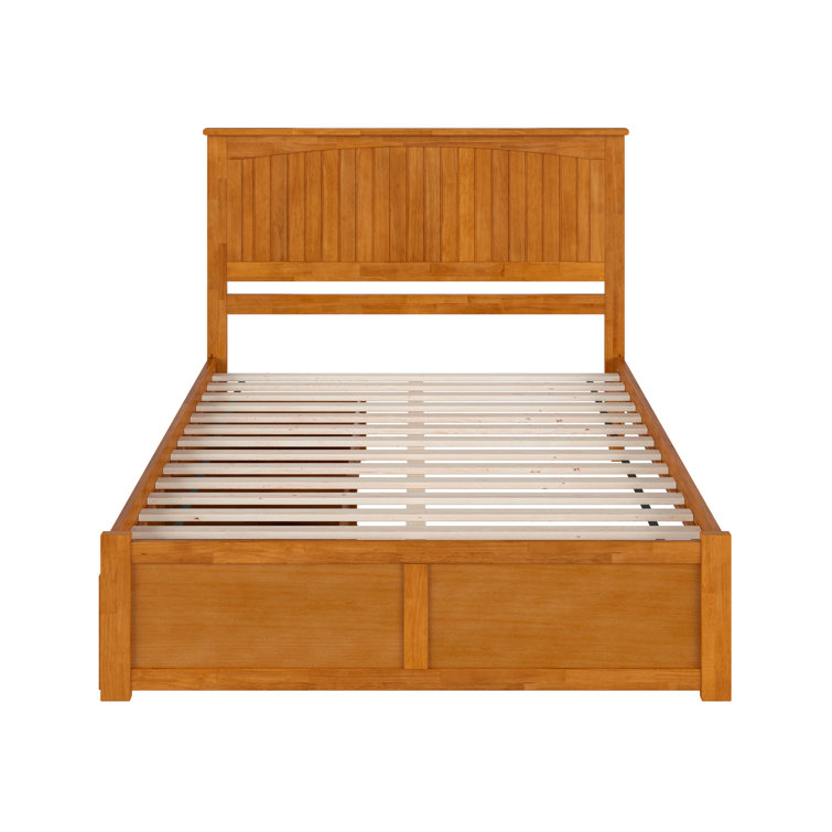 Nantucket Light Toffee Queen Wood Platform Bed with Storage Drawers