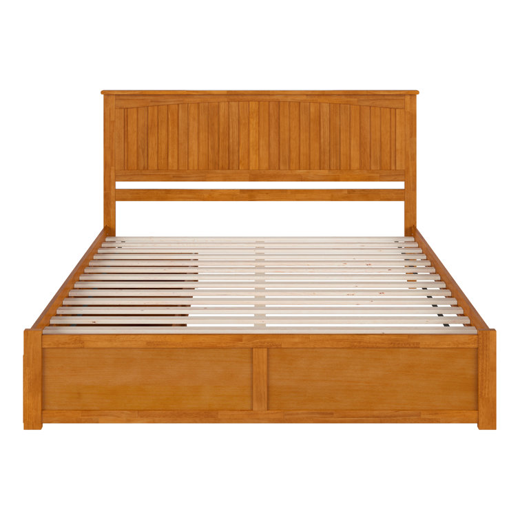 Nantucket Light Toffee King Wood Platform Bed with Storage Drawers