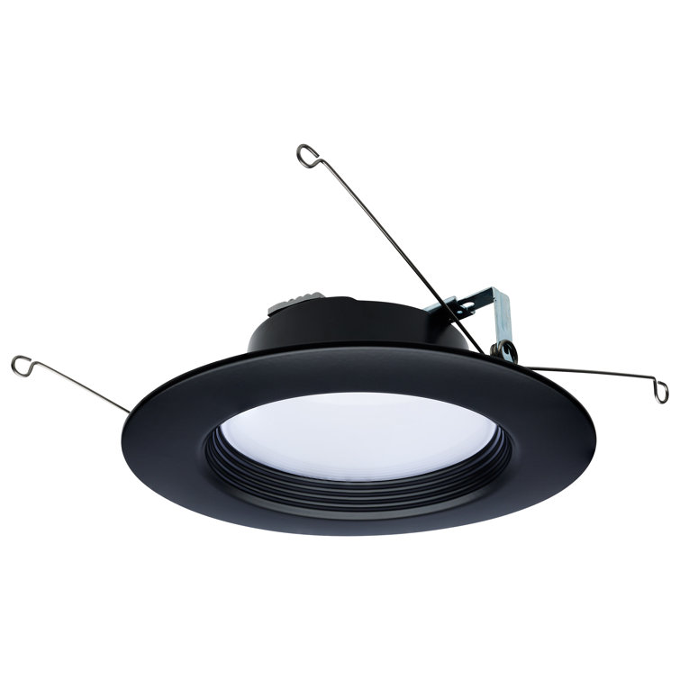 6'' Black Glass LED Retrofit Recessed Lighting Kit