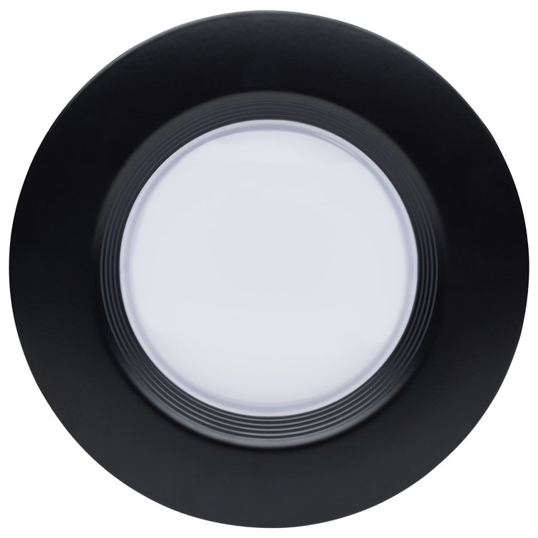 6'' Black Glass LED Retrofit Recessed Lighting Kit