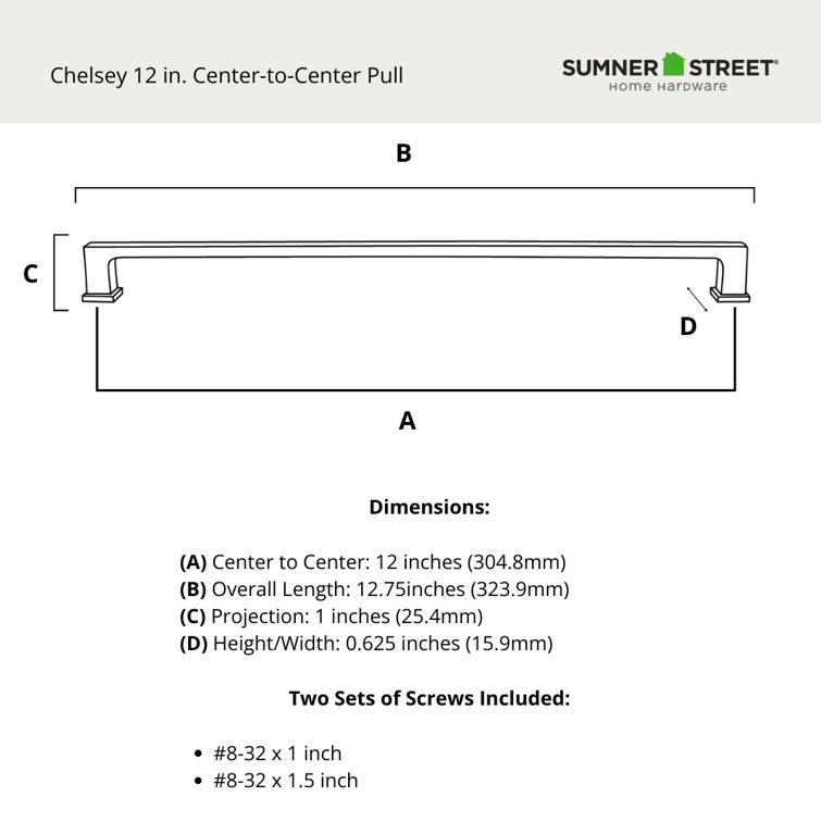 Chelsey 8-Inch Satin Nickel Rectangular Bar Pull with Mounting Hardware