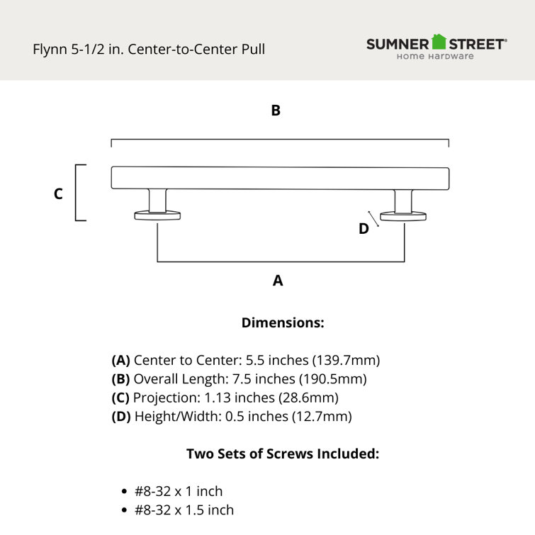 Flynn 7.5" Satin Brass Rectangular Bar Pull