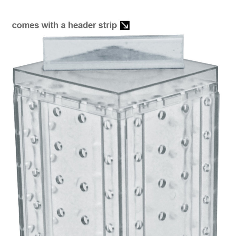 Blue Translucent Plastic Revolving Pegboard Display Tower