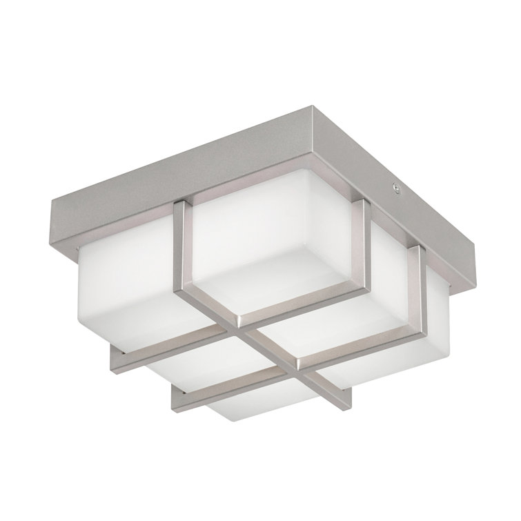 August Painted Nickel LED Outdoor Flush Mount Light