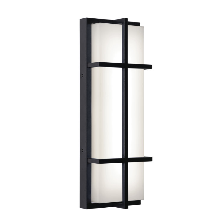 August Black Aluminum LED Outdoor Wall Sconce - 20 Inches