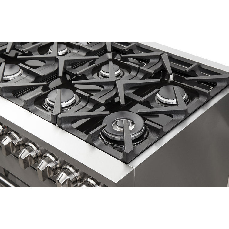 Massimo 48-inch Stainless Steel Freestanding Gas Range with Griddle