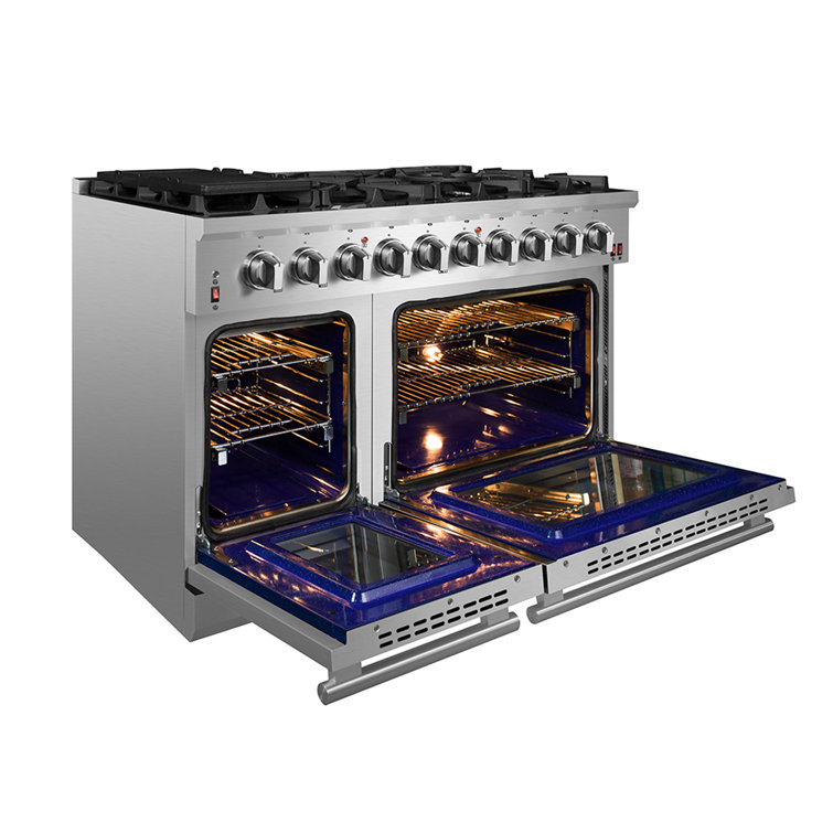 Massimo 48-inch Stainless Steel Freestanding Gas Range with Griddle