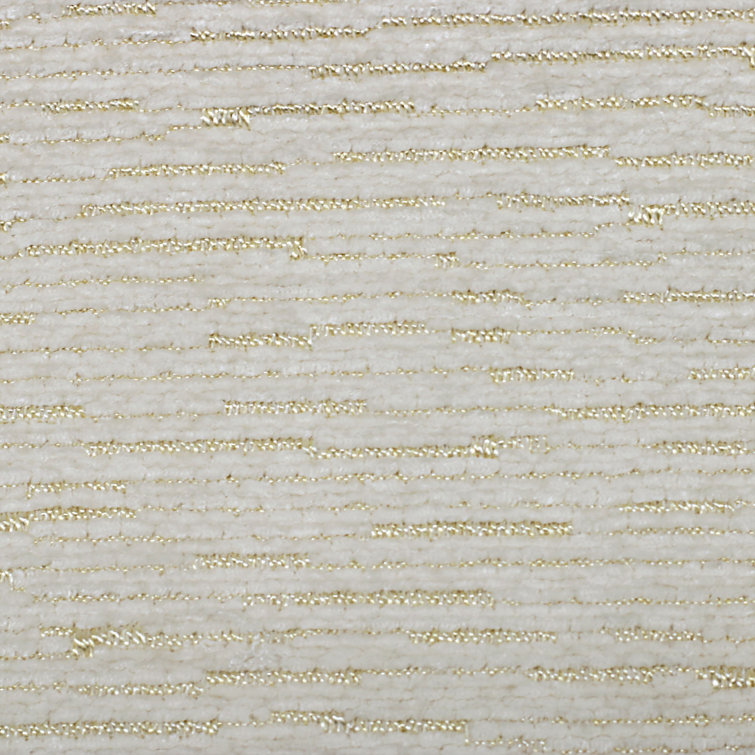 Ivory Striped Chenille Jacquard Upholstery Fabric