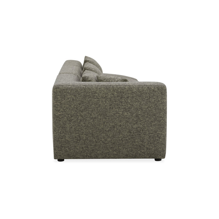 Donia Stone Tweed Polyester 4-Piece Modular Sectional Sofa