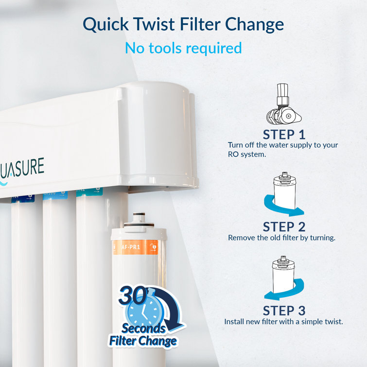 Aquasure 4-Stage Chrome Reverse Osmosis Water Filtration System