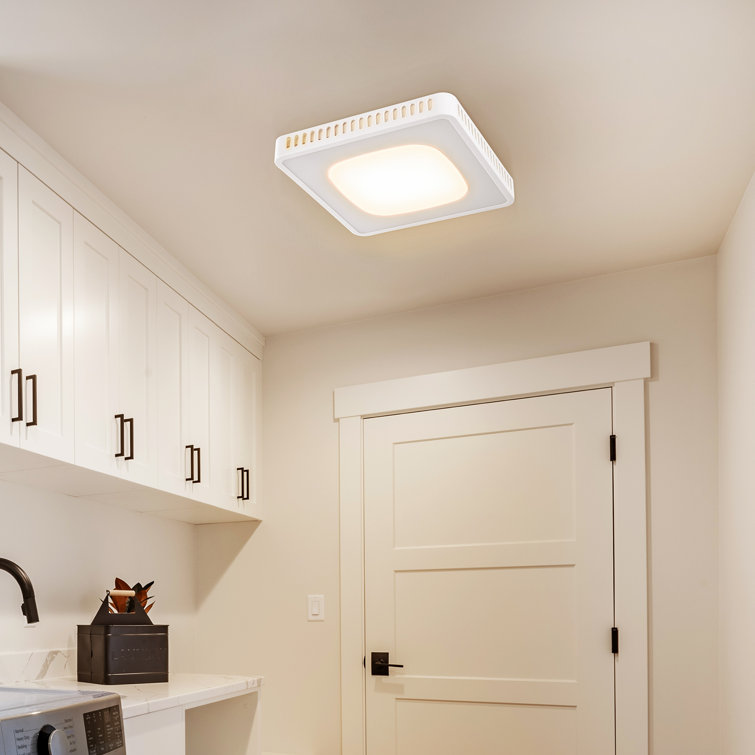 White LED Ceiling Mount Bathroom Exhaust Fan