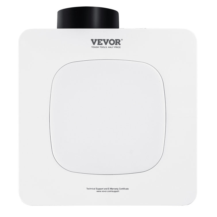 White LED Bathroom Ceiling Exhaust Fan with Galvanized Steel Housing