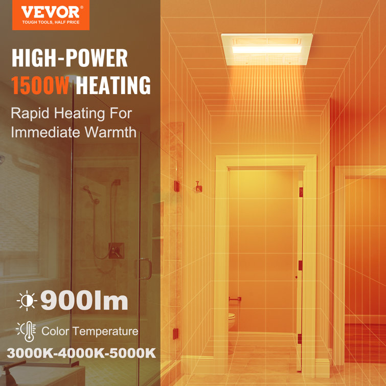 Modern White LED Bathroom Ceiling Exhaust Fan