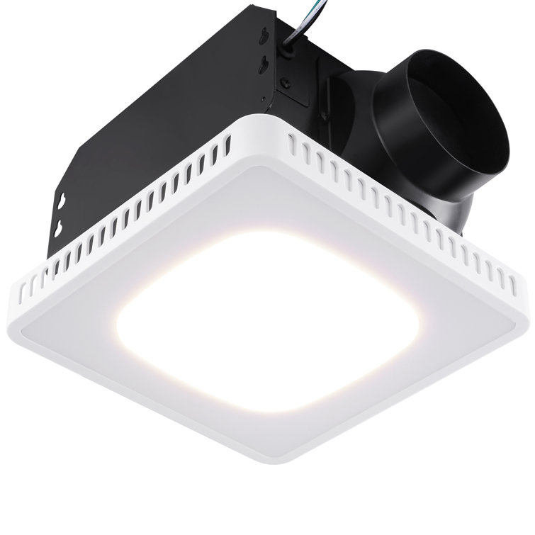 White LED Ceiling Mount Bathroom Exhaust Fan