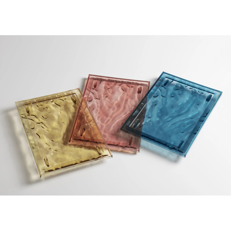 Small Green Transparent Acrylic Outdoor Tray