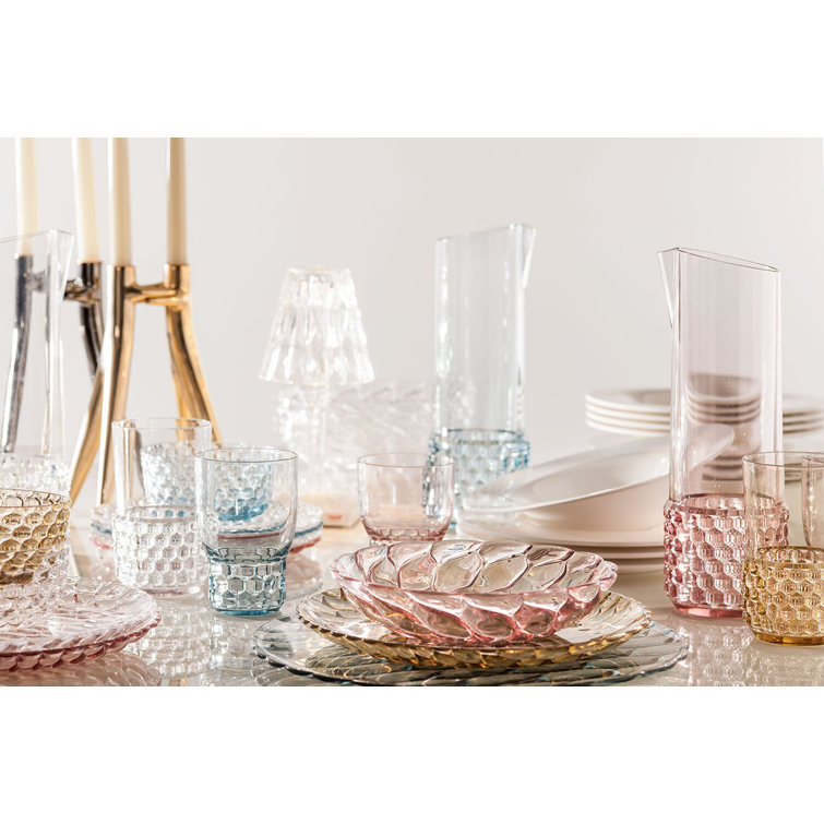 Olive Glass Small Dessert Plates, Set of 4
