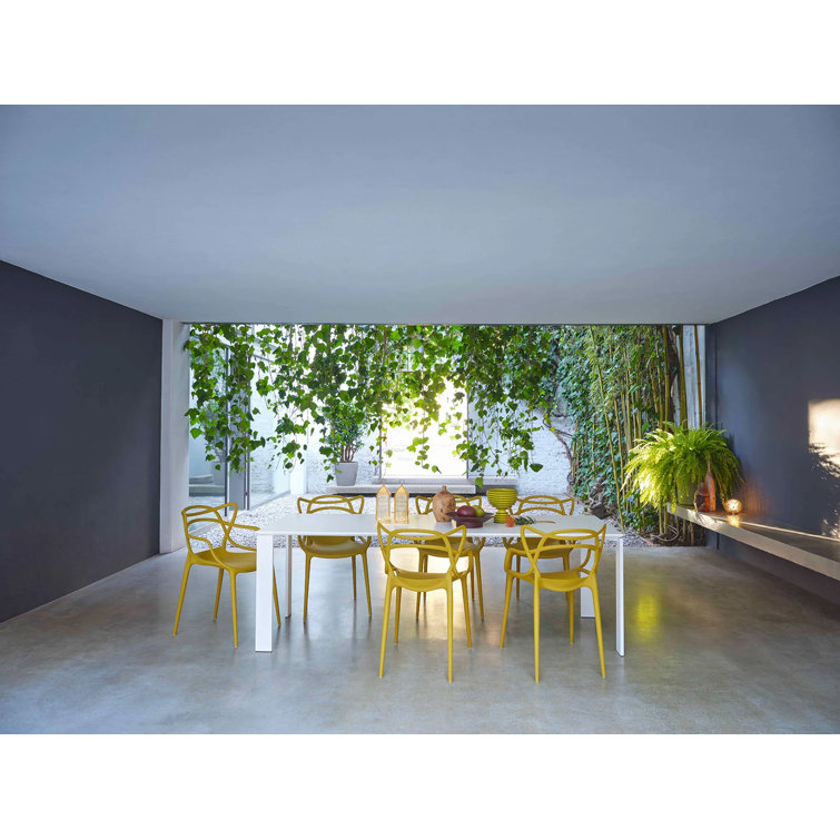 62" Soft Touch White Contemporary Rectangular Dining Table