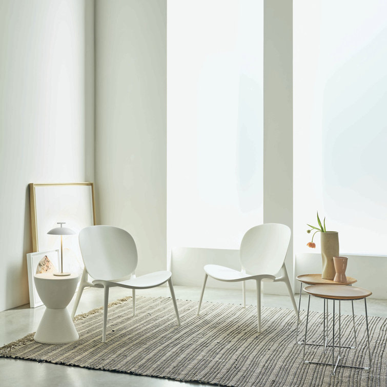 Philippe Starck Light Wood and Chrome Round Side Table