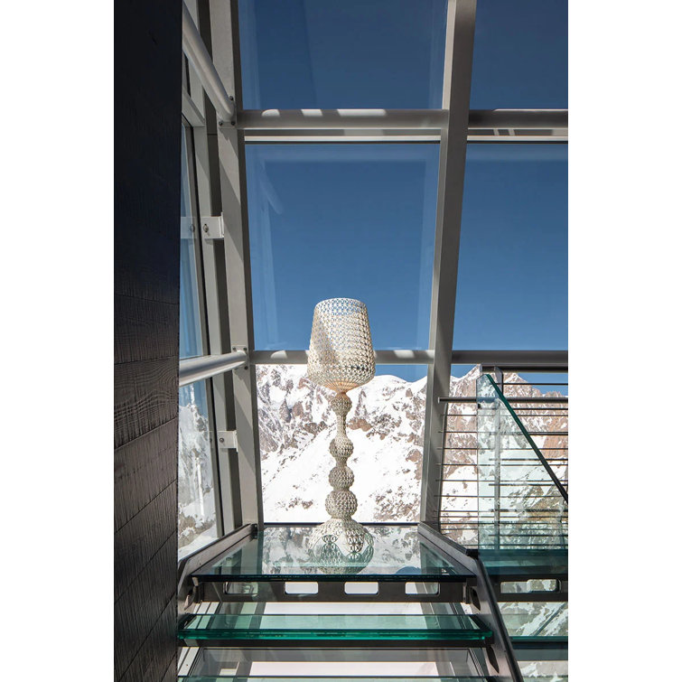 Kabuki White LED Outdoor Floor Lamp with Dimmer