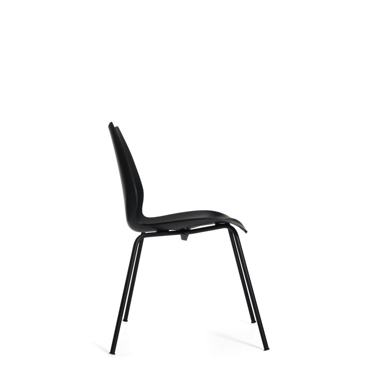 Pale Gray Maui Stackable Chair with Metal Frame