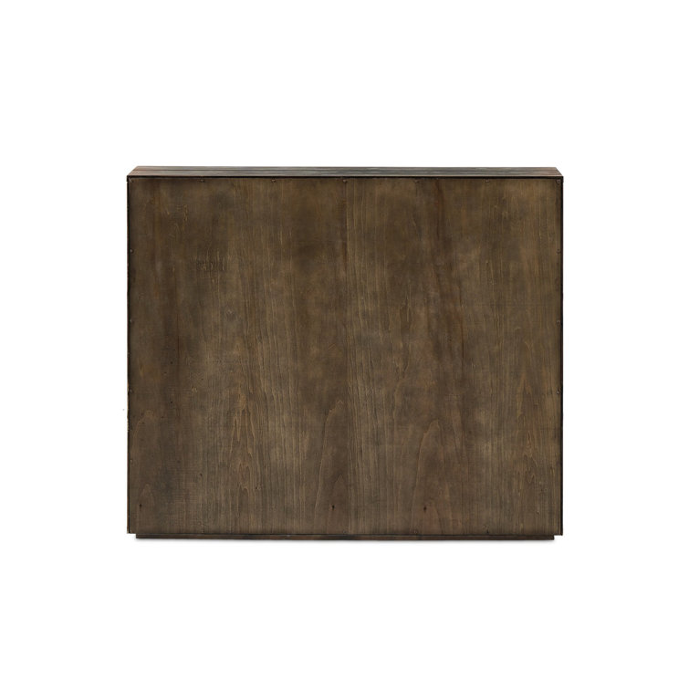 Brown Pine 12-Cubby Bookcase with Hand-Applied Finish