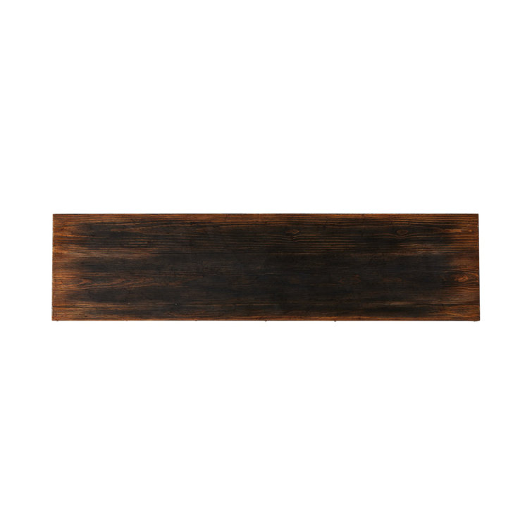 Brown Pine 12-Cubby Bookcase with Hand-Applied Finish