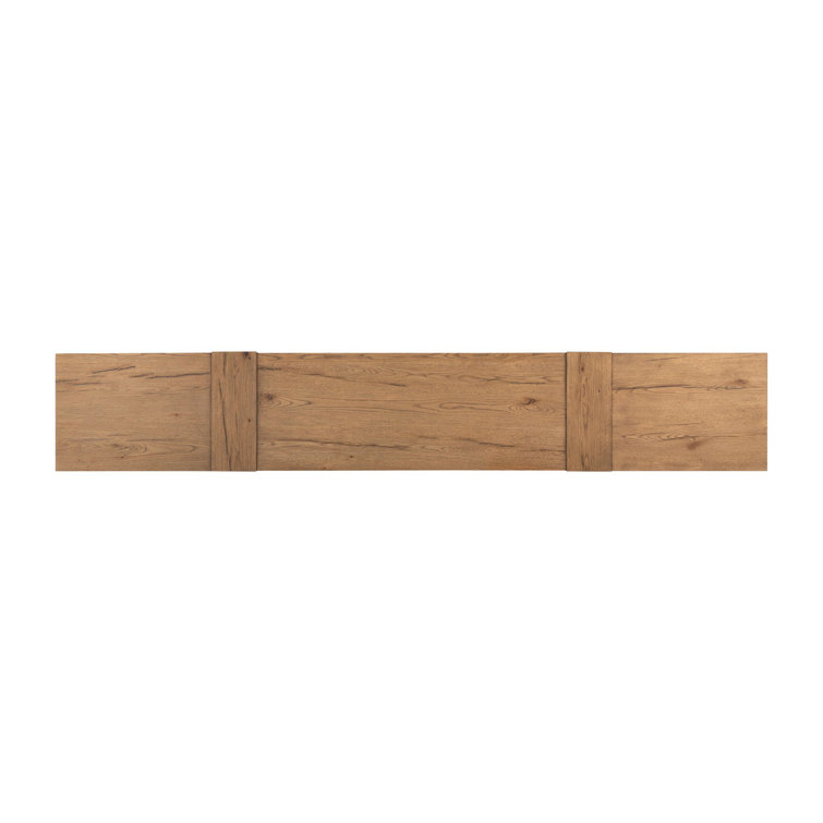 Rustic Amber Oak Media Console with Cabinet