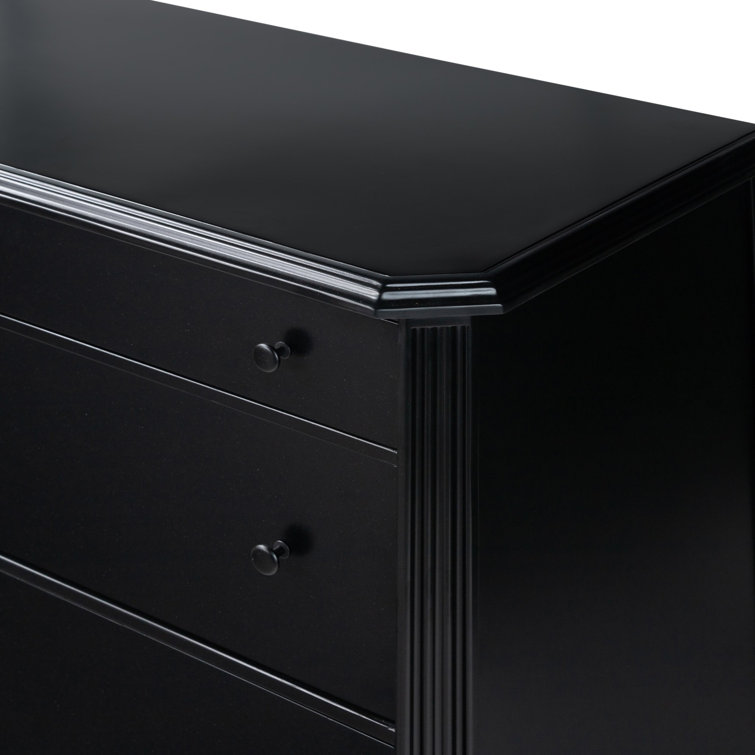 Lendon Black Iron 6-Drawer Dresser with Levelers