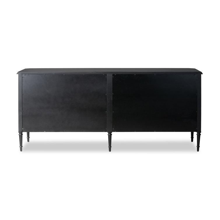 Lendon Black Iron 6-Drawer Dresser with Levelers