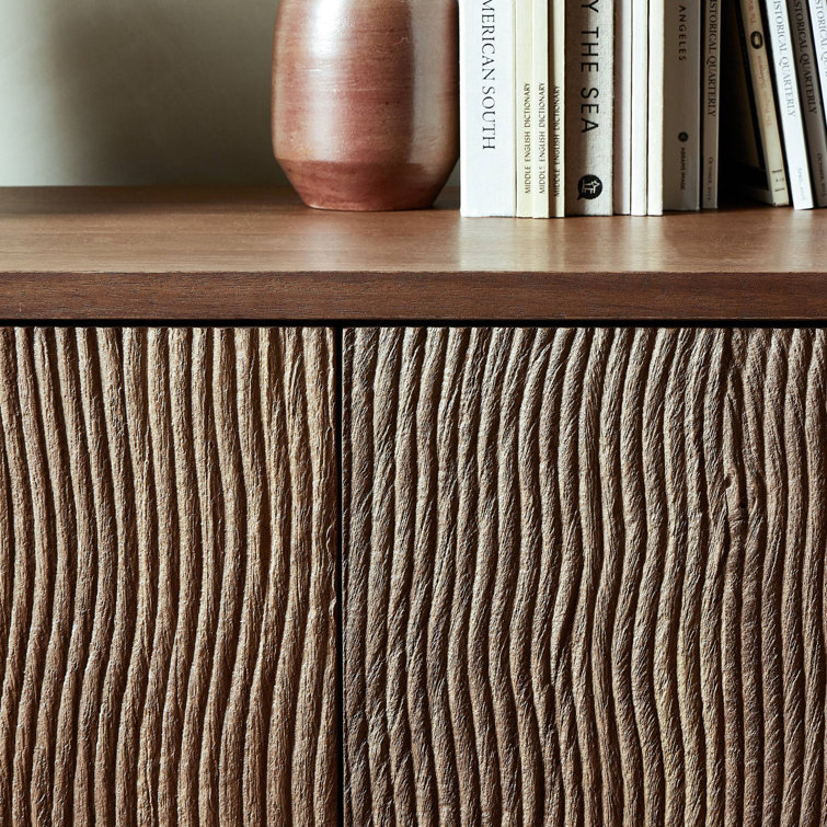 Gilmore Aged Mango Wood Media Console with Storage