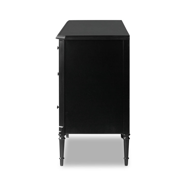 Lendon Black Iron 6-Drawer Dresser with Levelers