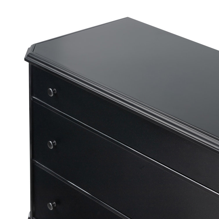 Lendon Black Iron 6-Drawer Dresser with Levelers
