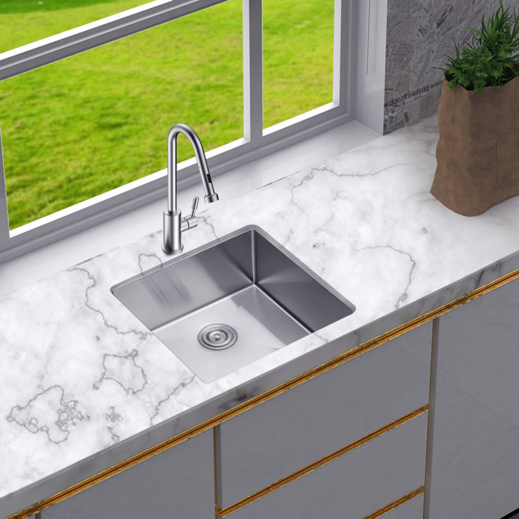 23'' Stainless Steel Undermount Single Bowl Kitchen Sink