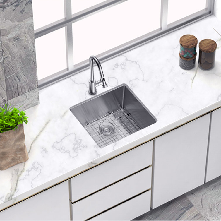 23'' Stainless Steel Undermount Single Bowl Kitchen Sink