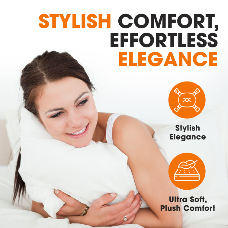 Medium White Memory Foam Decorative Throw Pillow Set